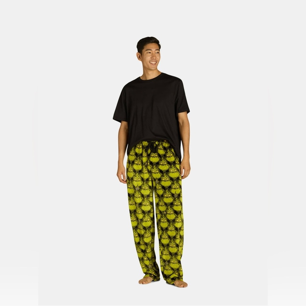 Dr. Seuss Grinch Superminky Fleece Sleep Pants Men’s Small - Picture 2 of 13